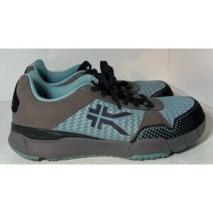 Kuru Shoes Womens 10 Quantum Running Gray Blue Trail Walking Comfort Sneakers